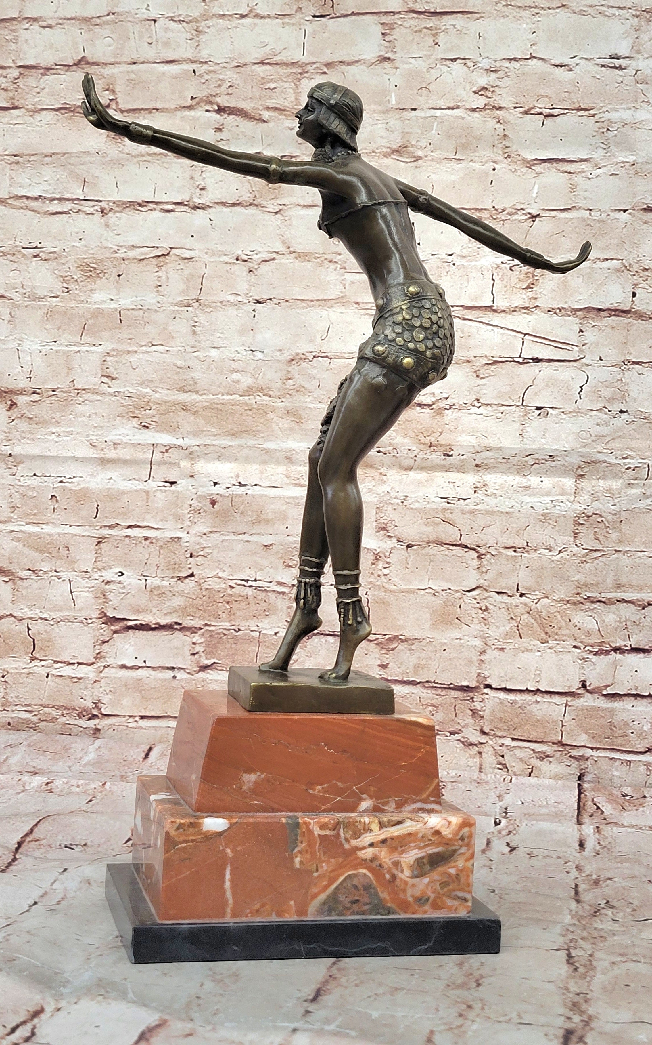 Chiparus Faetalliana Phoenician Dancer Bronze on Marble