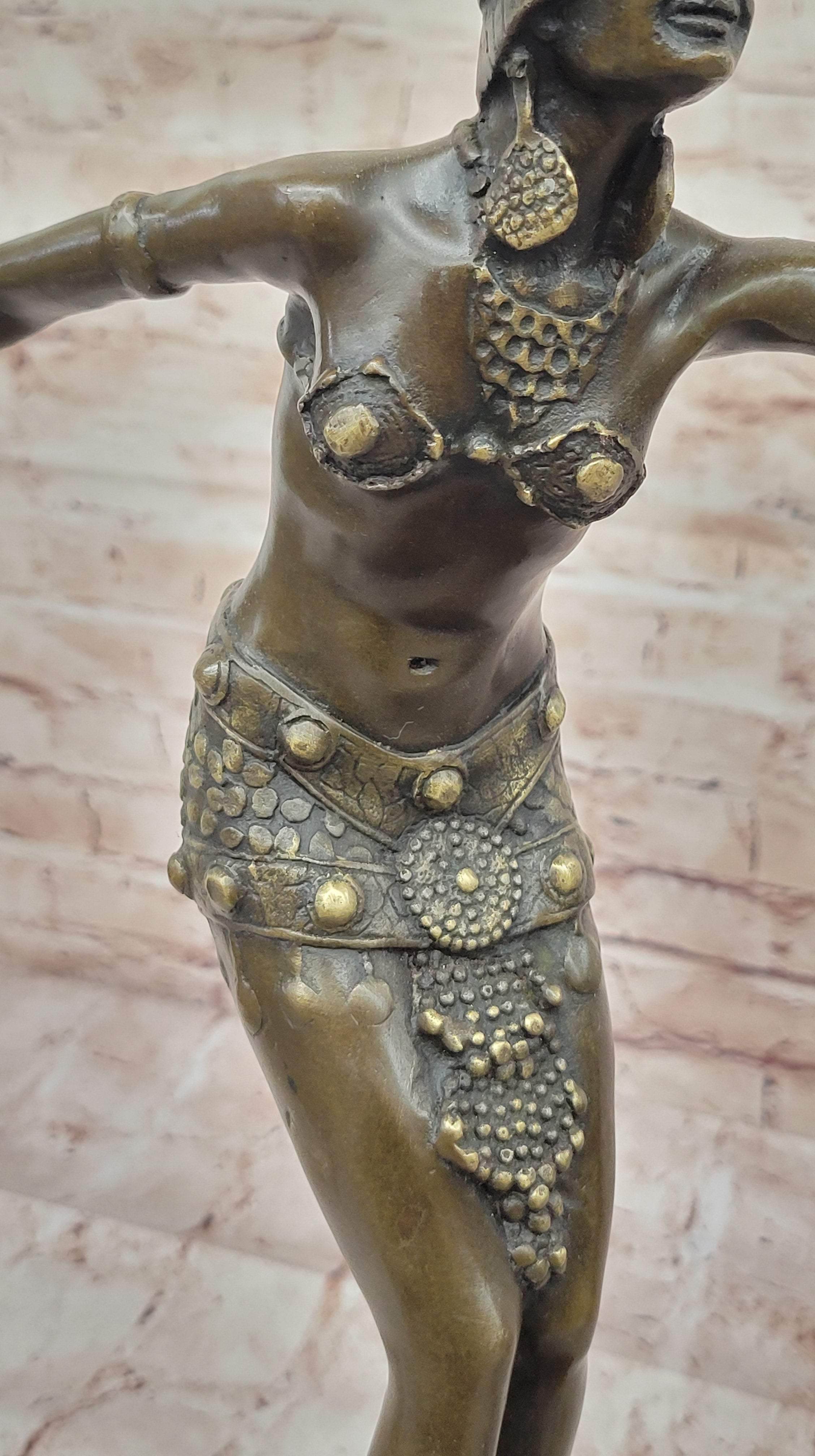 Chiparus Faetalliana Phoenician Dancer Bronze on Marble
