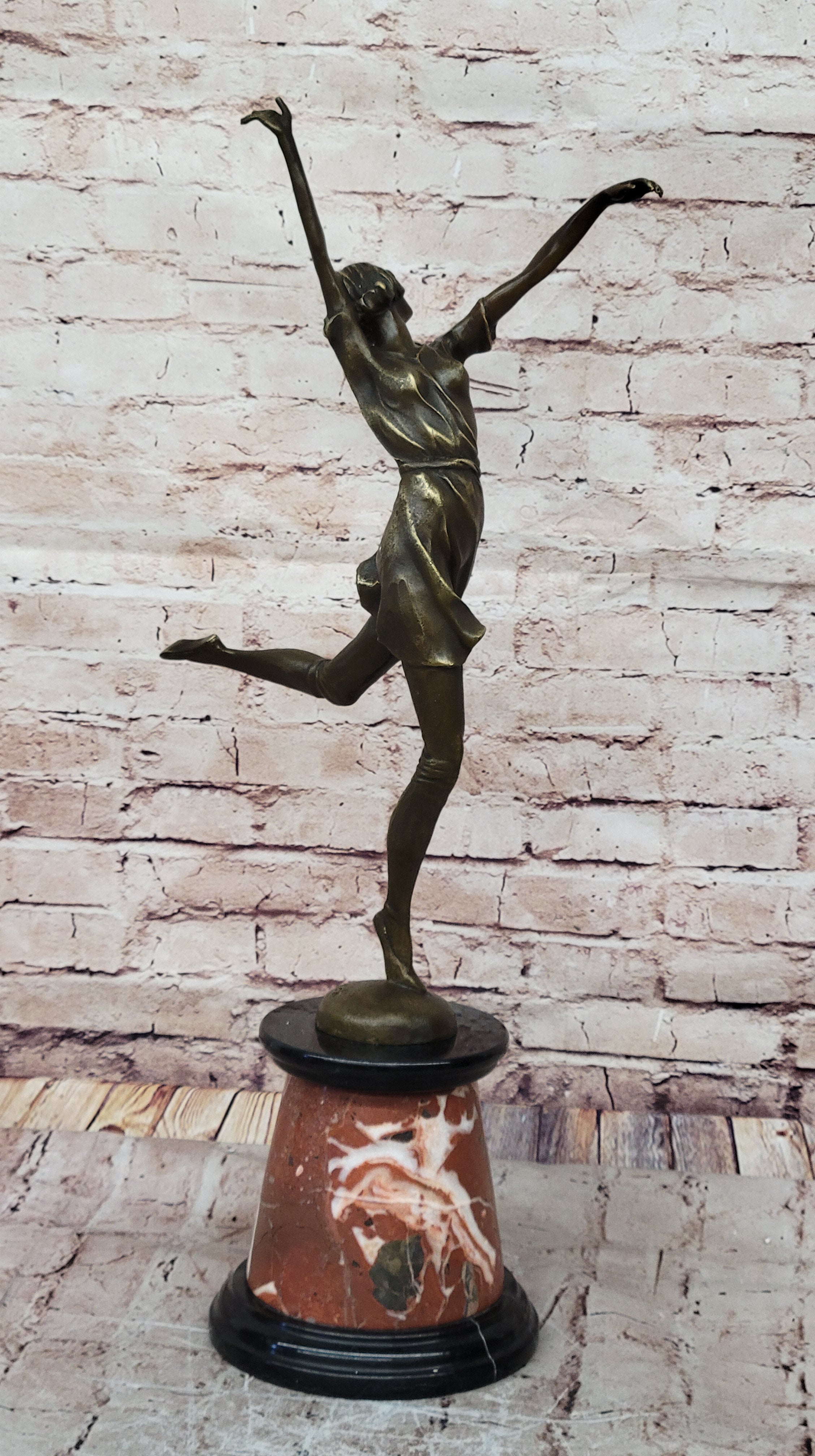 Bronze Dancer High Kicker by Bruno Zach Art Deco