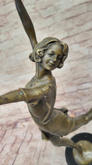 Bronze Dancer High Kicker by Bruno Zach Art Deco