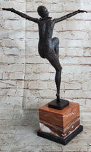 Art Deco Dancer Flapper Chiparus Bronze Sculpture 21" x 13"