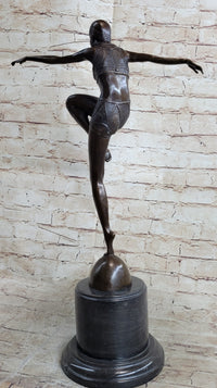 Art Deco Flapper Dancer Bronze Sculpture by Demetre Chiparus