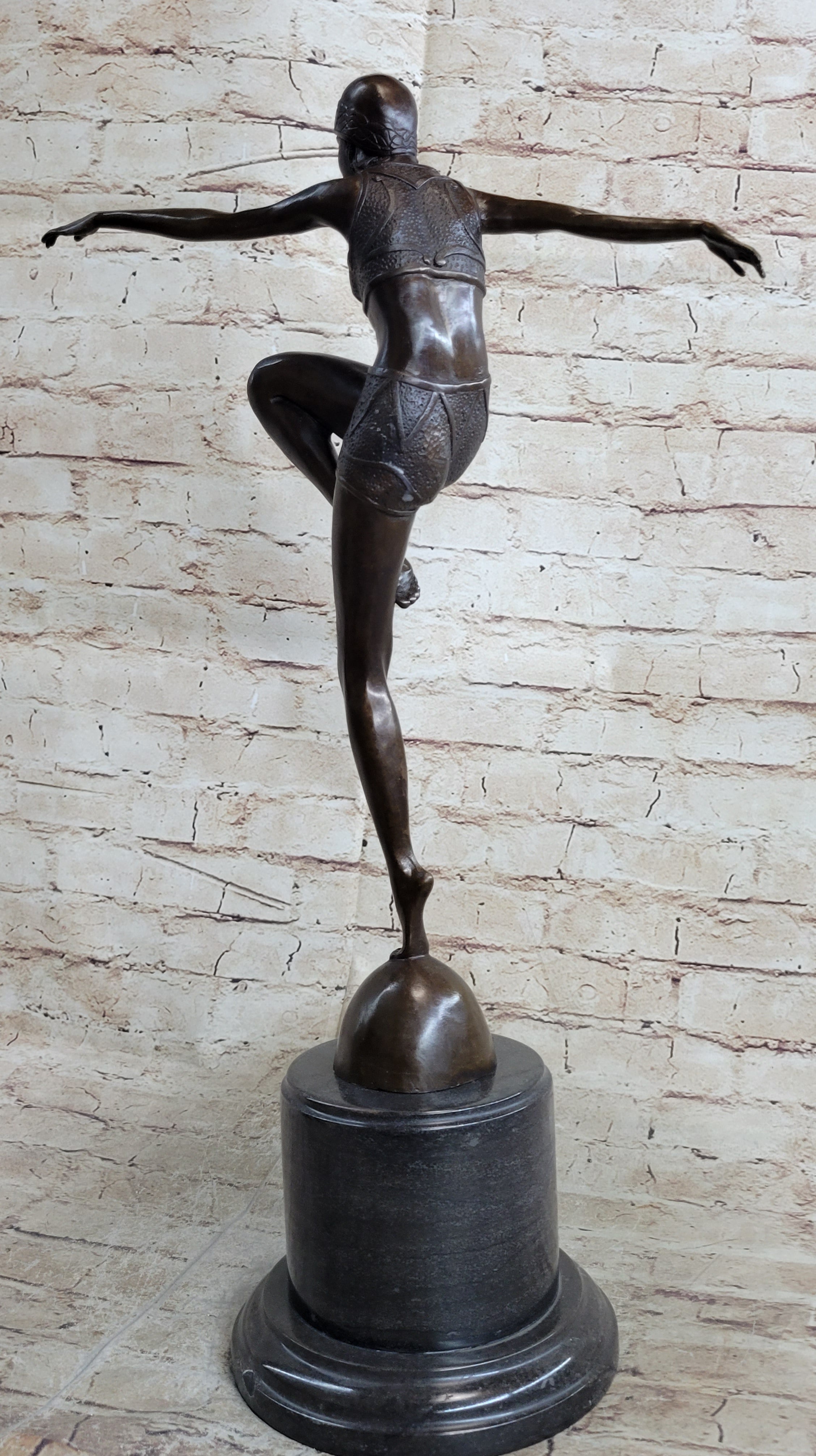 Art Deco Flapper Dancer Bronze Sculpture by Demetre Chiparus