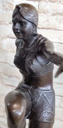 Art Deco Flapper Dancer Bronze Sculpture by Demetre Chiparus