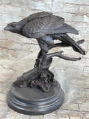 Handmade 100% Real Bronze Statue AMERICAN BALD EAGLE Figure Sculpture Figurine