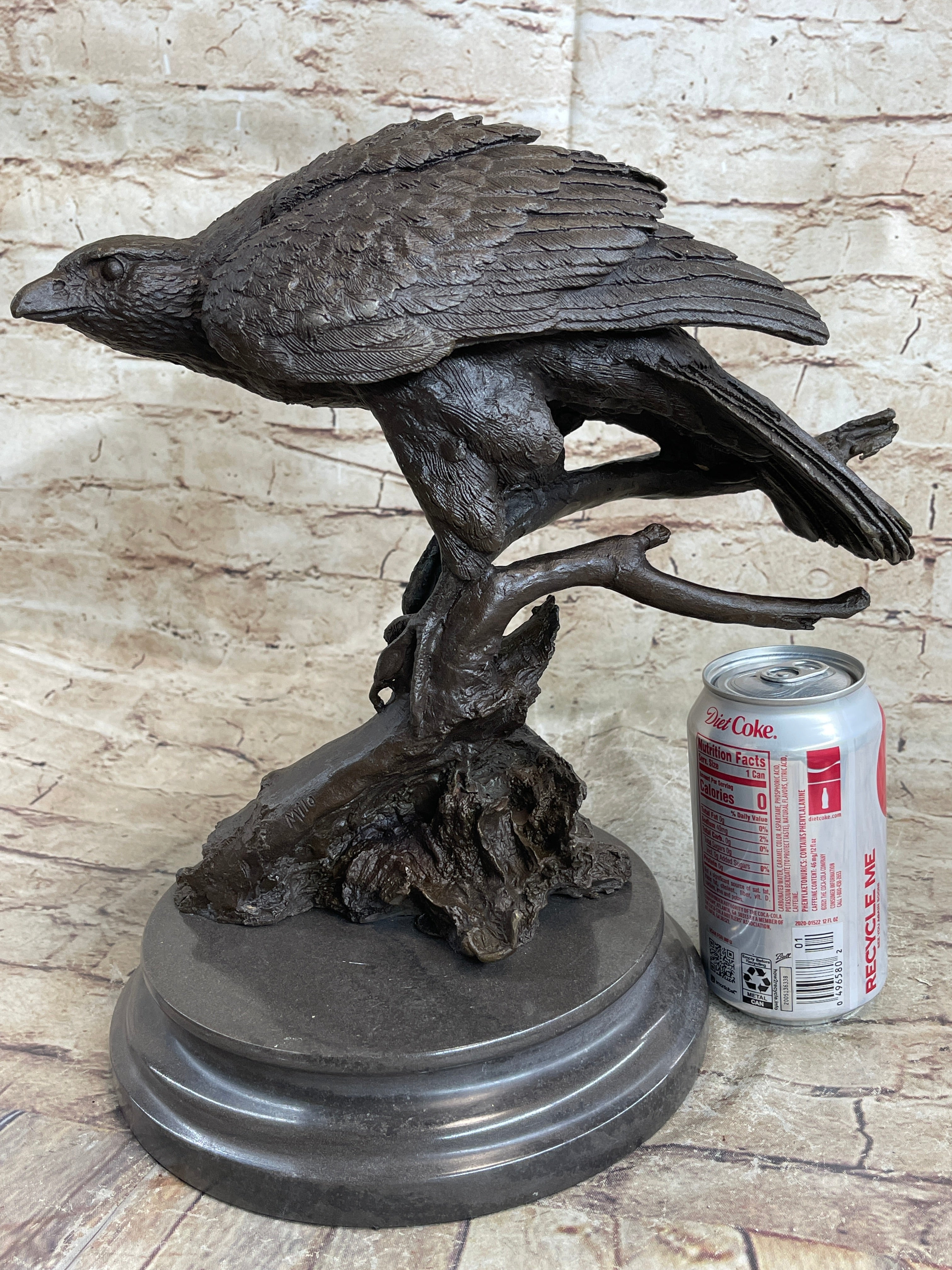 Handmade 100% Real Bronze Statue AMERICAN BALD EAGLE Figure Sculpture Figurine