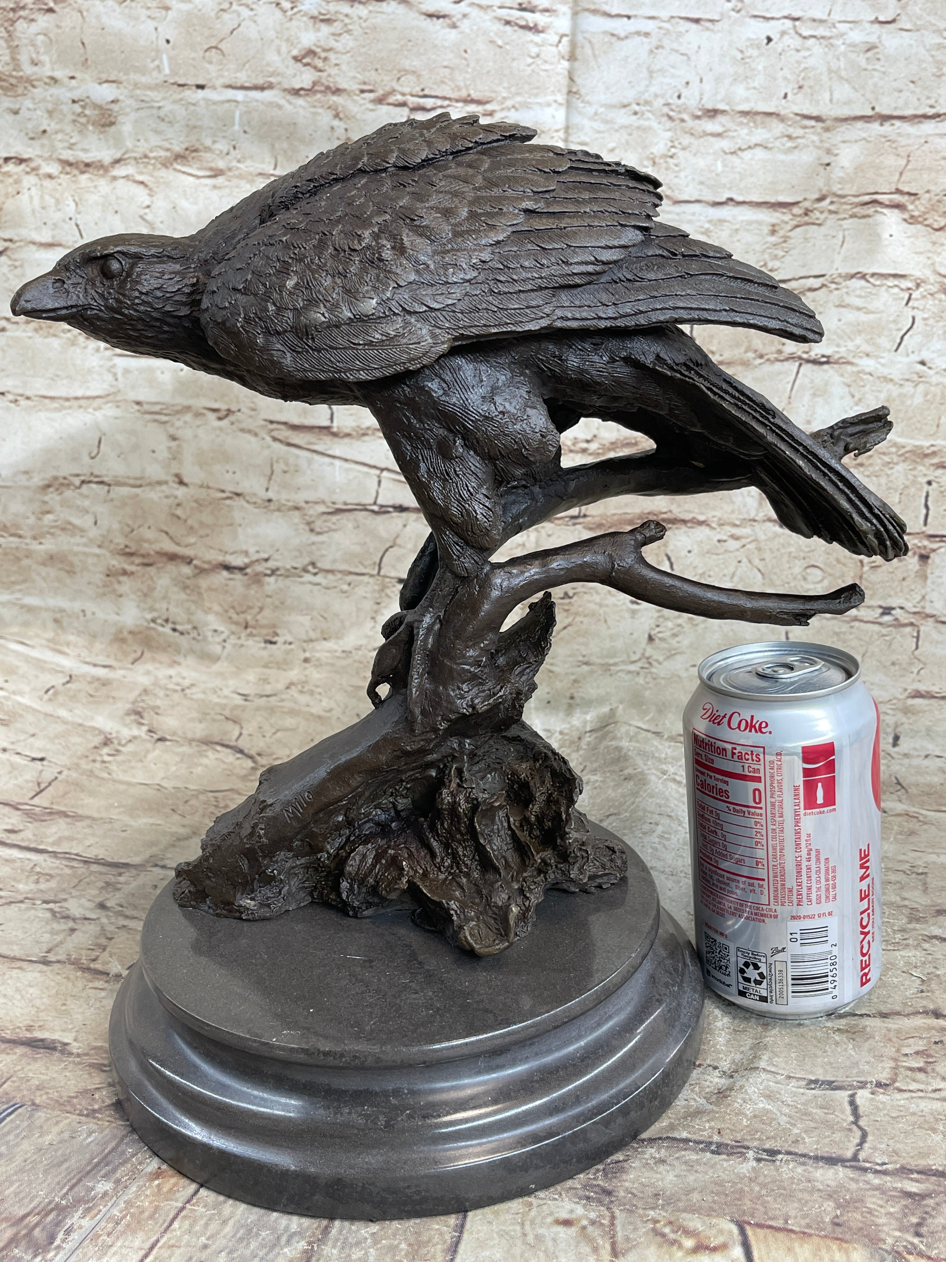 Handmade 100% Real Bronze Statue AMERICAN BALD EAGLE Figure Sculpture Figurine