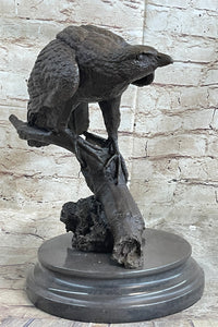Handmade 100% Real Bronze Statue AMERICAN BALD EAGLE Figure Sculpture Figurine