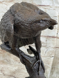 Handmade 100% Real Bronze Statue AMERICAN BALD EAGLE Figure Sculpture Figurine