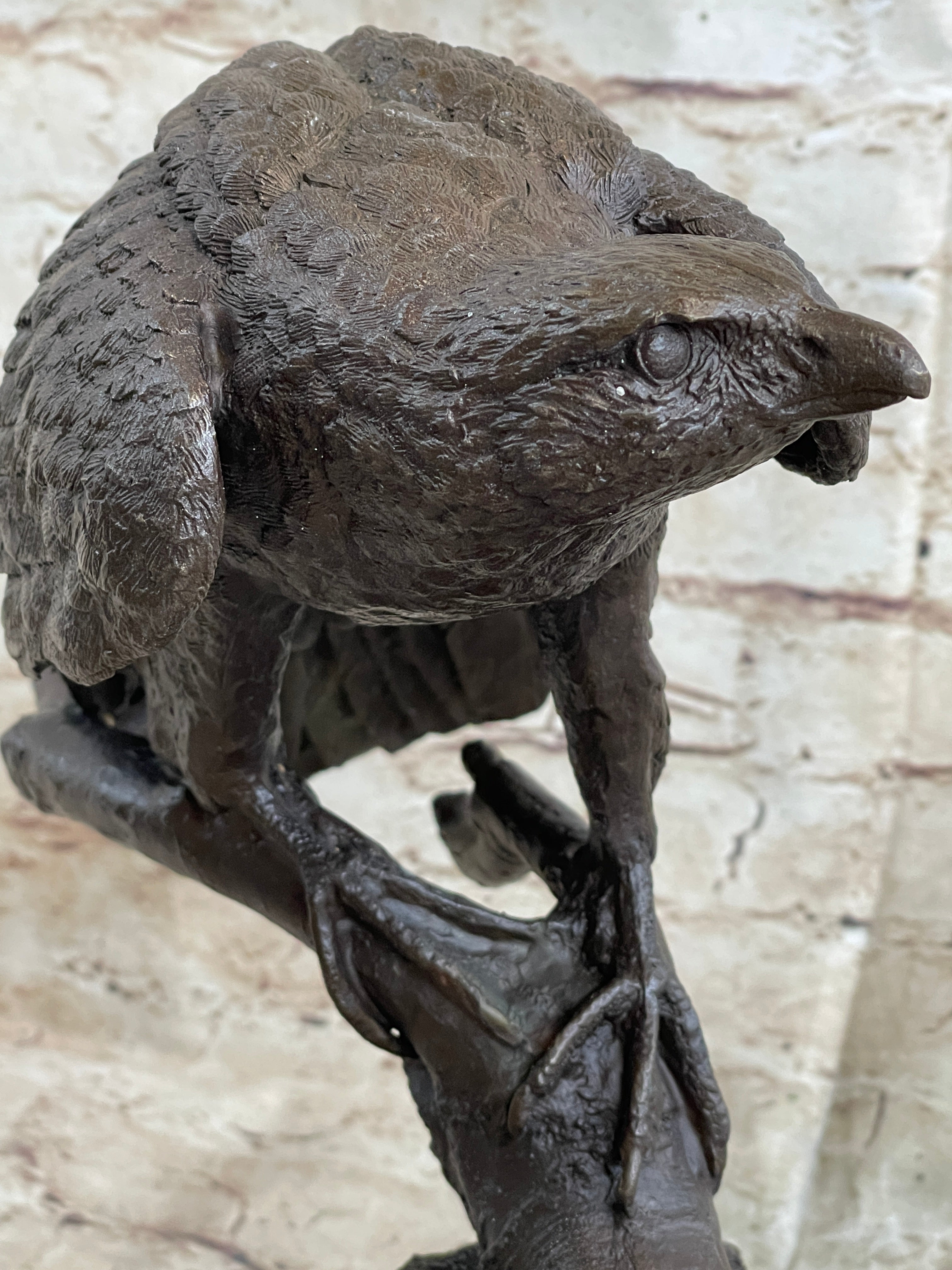 Handmade 100% Real Bronze Statue AMERICAN BALD EAGLE Figure Sculpture Figurine