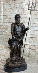 Atlantis POSEIDON Neptune Sea Greek God Marine Ocean Art Bronze Marble Statue