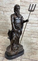 Atlantis POSEIDON Neptune Sea Greek God Marine Ocean Art Bronze Marble Statue