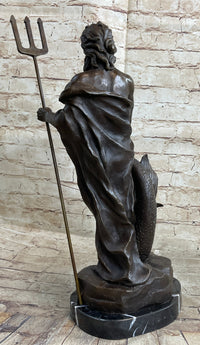 Atlantis POSEIDON Neptune Sea Greek God Marine Ocean Art Bronze Marble Statue