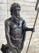 Atlantis POSEIDON Neptune Sea Greek God Marine Ocean Art Bronze Marble Statue