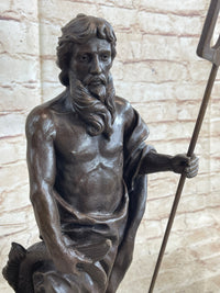Atlantis POSEIDON Neptune Sea Greek God Marine Ocean Art Bronze Marble Statue
