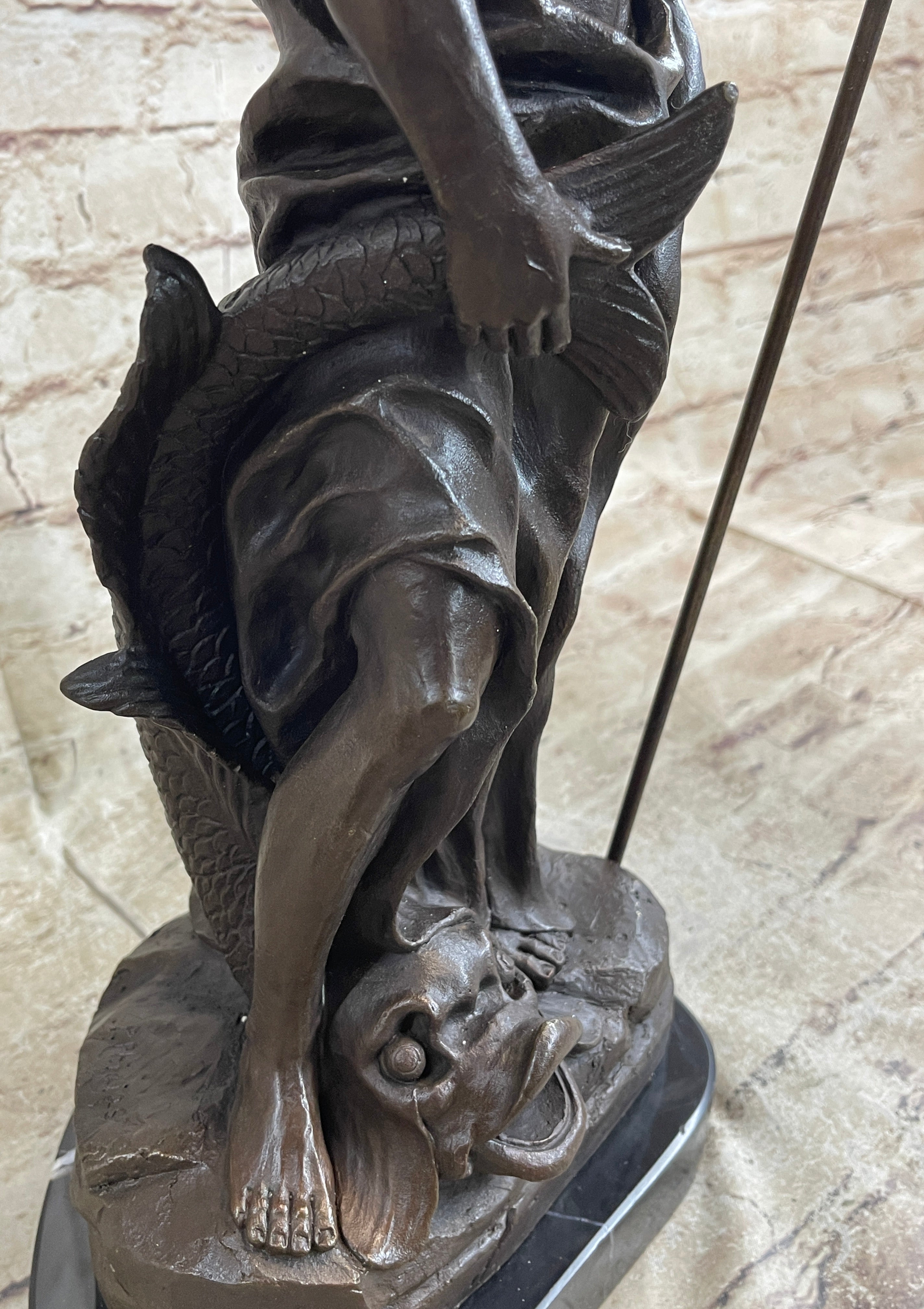 Atlantis POSEIDON Neptune Sea Greek God Marine Ocean Art Bronze Marble Statue