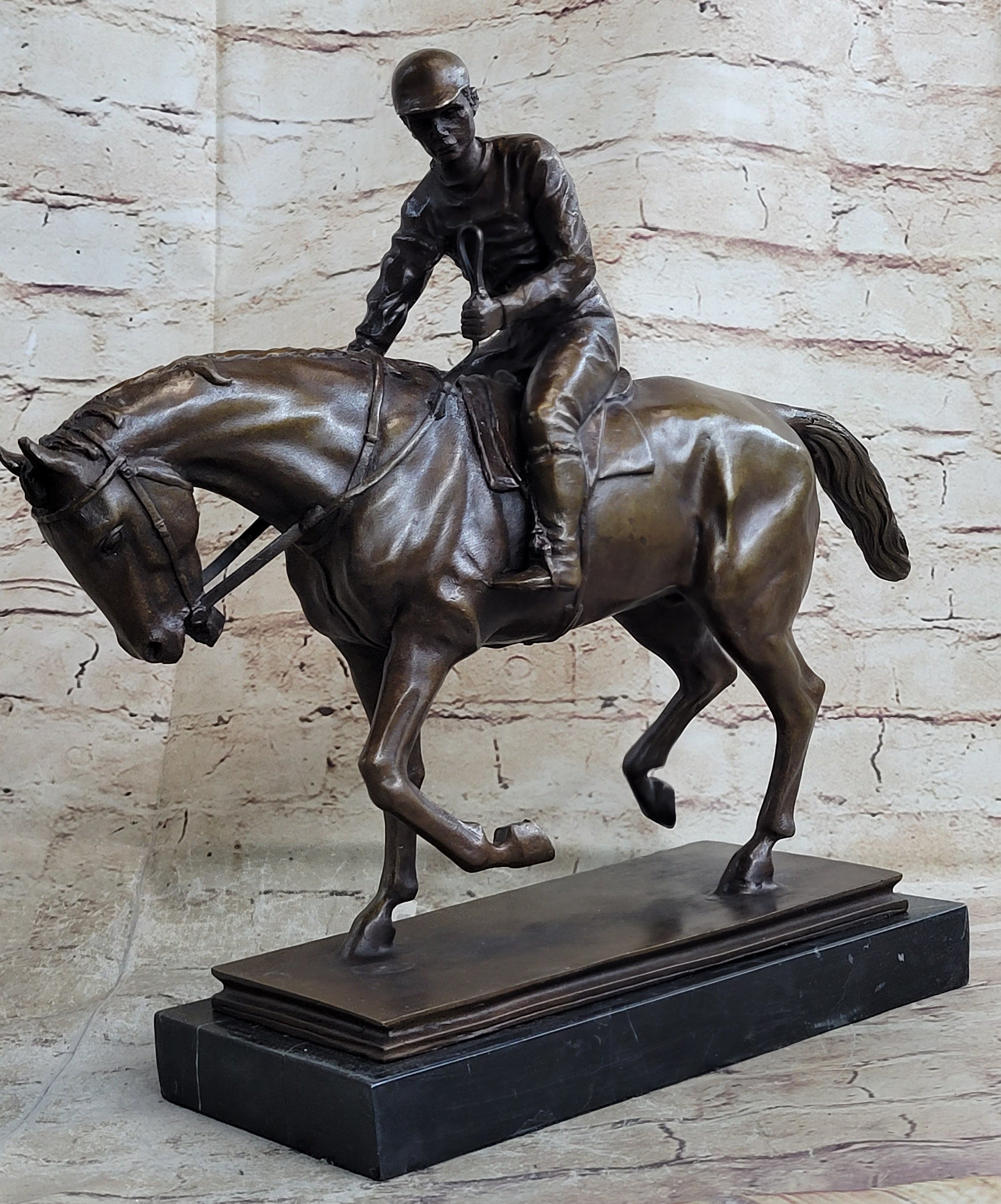 Bronze Racehorse and Jockey – Equestrian Sculpture