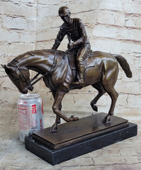 Bronze Racehorse and Jockey – Equestrian Sculpture