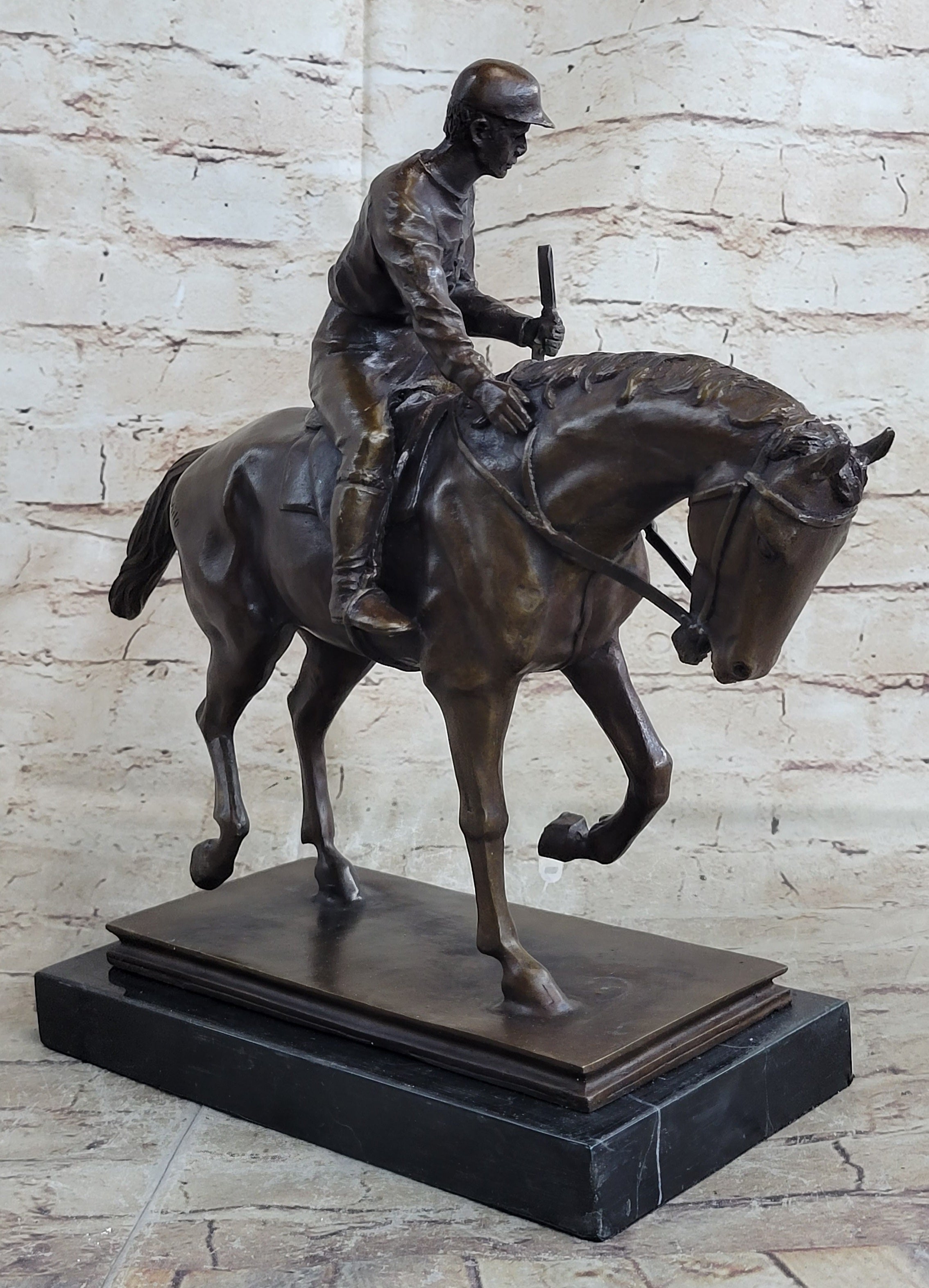 Bronze Racehorse and Jockey – Equestrian Sculpture
