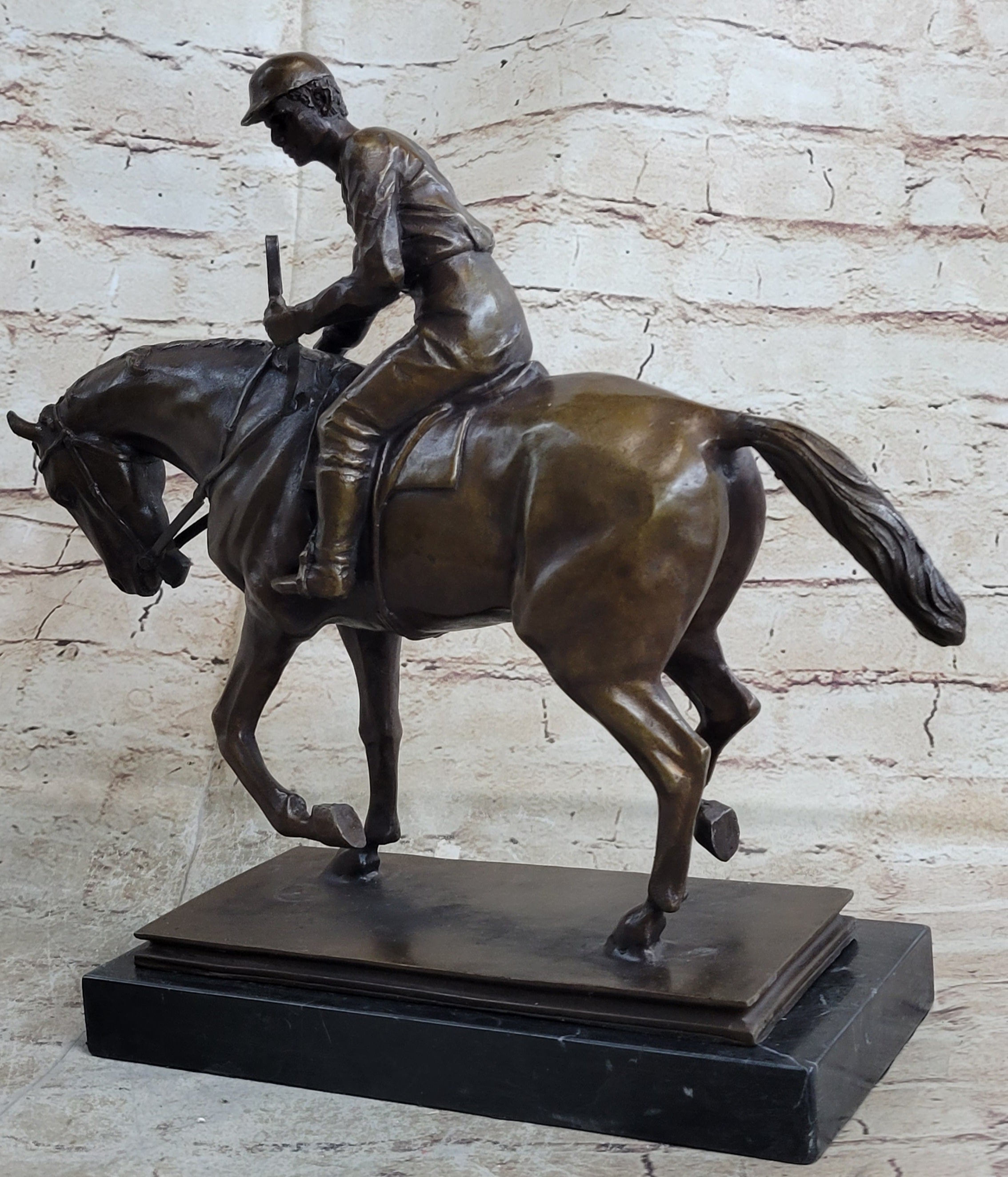 Bronze Racehorse and Jockey – Equestrian Sculpture
