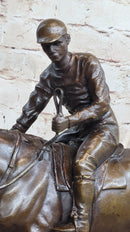 Bronze Racehorse and Jockey – Equestrian Sculpture