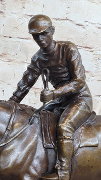 Bronze Racehorse and Jockey – Equestrian Sculpture