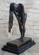 Vitaleh Nude Girl w/ Long Hair Bronze Sculpture Art
