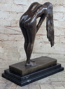 Vitaleh Nude Girl w/ Long Hair Bronze Sculpture Art