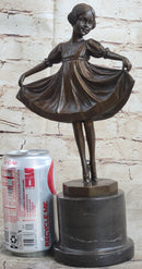 Signed Preiss Young Ballerina Bookend Bronze Sculpture