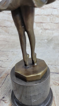 Hot Cast Bronze Young Ballerina Ballet Dancer on Marble Base