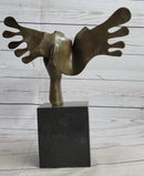 Signed Dali Abstract Female Sunshine Bronze Sculpture Marble Base