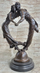 Bronze Art Deco Sculpture Couple Dancing Romantic
