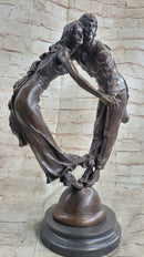 Bronze Art Deco Sculpture Couple Dancing Romantic