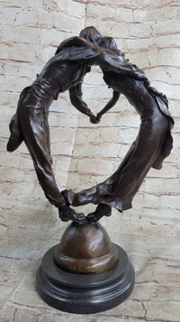 Bronze Art Deco Sculpture Couple Dancing Romantic