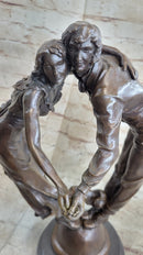 Bronze Art Deco Sculpture Couple Dancing Romantic
