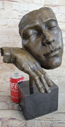Salvador Dali Resting Man Bronze Bust Sculpture