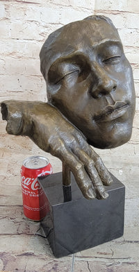 Salvador Dali Resting Man Bronze Bust Sculpture