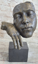 Salvador Dali Resting Man Bronze Bust Sculpture
