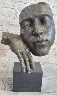Salvador Dali Resting Man Bronze Bust Sculpture