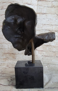Salvador Dali Resting Man Bronze Bust Sculpture