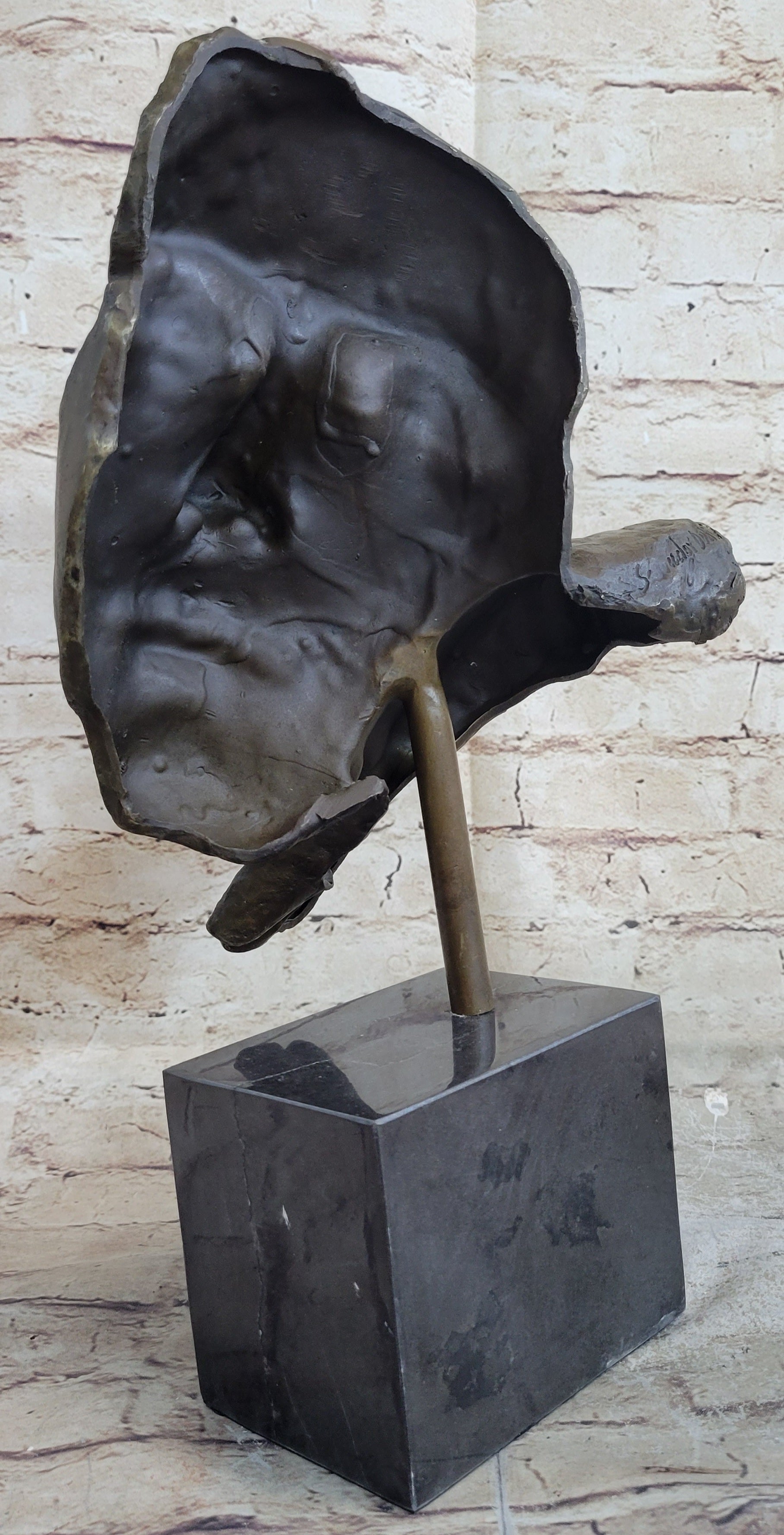 Salvador Dali Resting Man Bronze Bust Sculpture