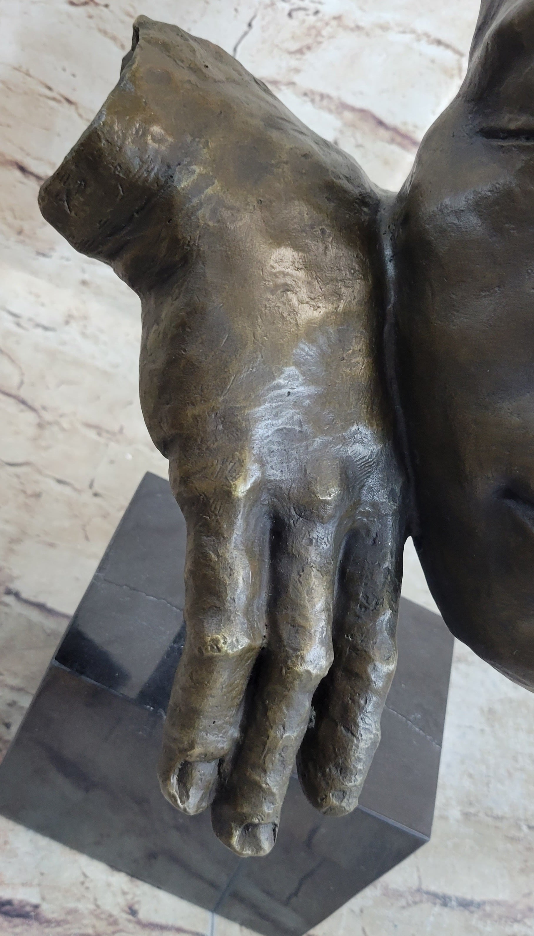Salvador Dali Resting Man Bronze Bust Sculpture
