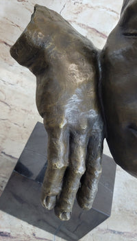 Salvador Dali Resting Man Bronze Bust Sculpture