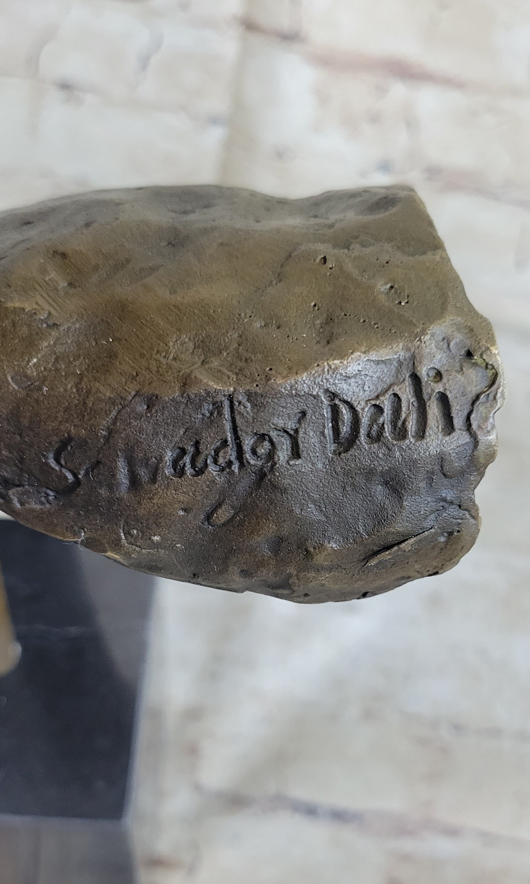 Salvador Dali Resting Man Bronze Bust Sculpture