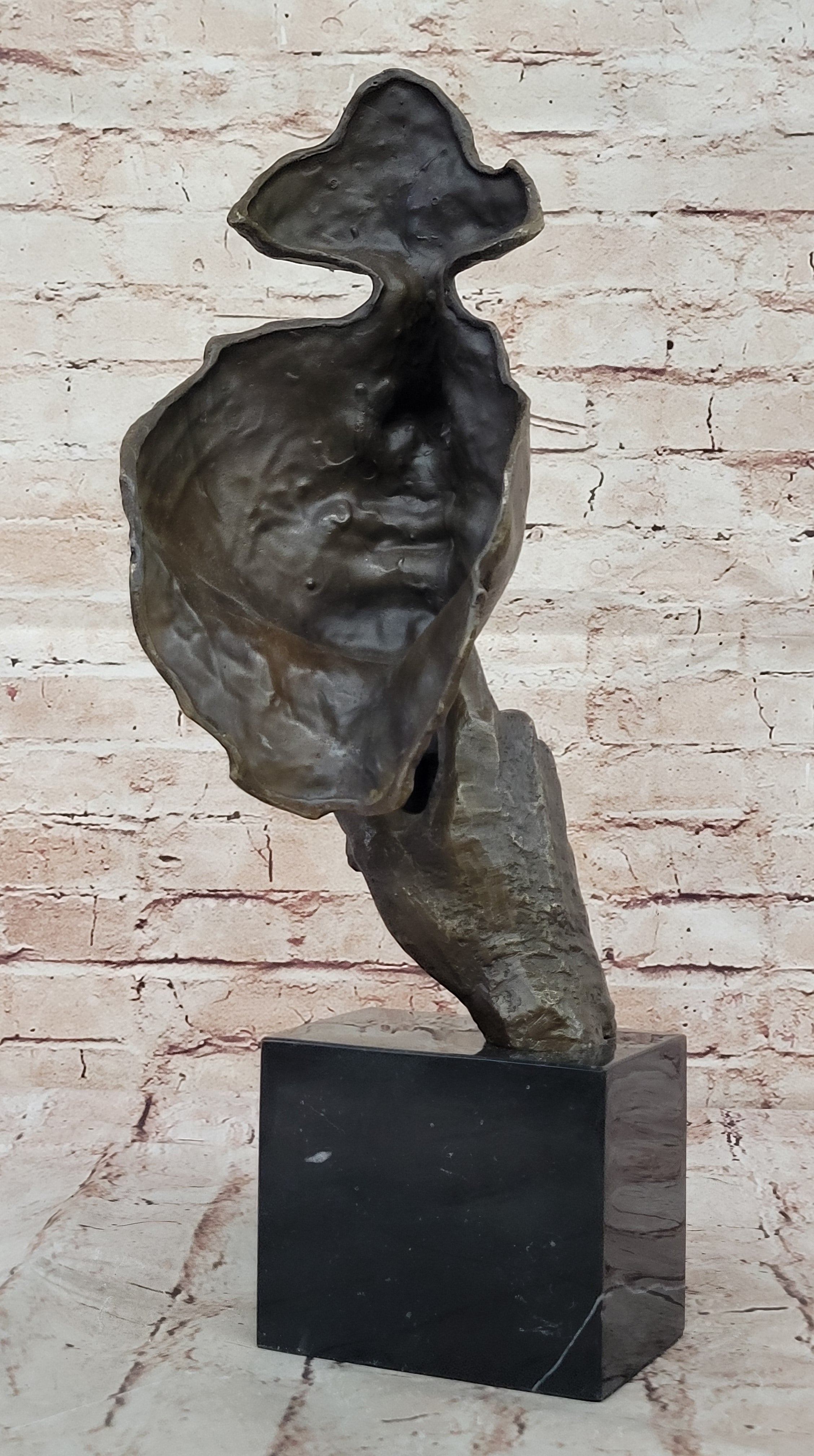 Hush Surreal Bronze Face Sculpture Salvador Dali - Shhh Gesture