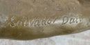 Abstract Surrealist Handshake Bronze Sculpture Marble Base