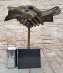 Handshake Friendship Surreal Bronze Sculpture Dali 15" x 14"