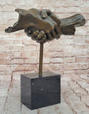 Handshake Friendship Surreal Bronze Sculpture Dali 15" x 14"