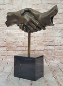 Handshake Friendship Surreal Bronze Sculpture Dali 15" x 14"
