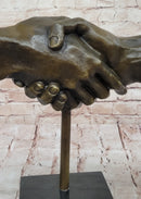 Handshake Friendship Surreal Bronze Sculpture Dali 15" x 14"